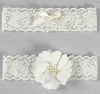 Rustic Garden Bridal Garter Set