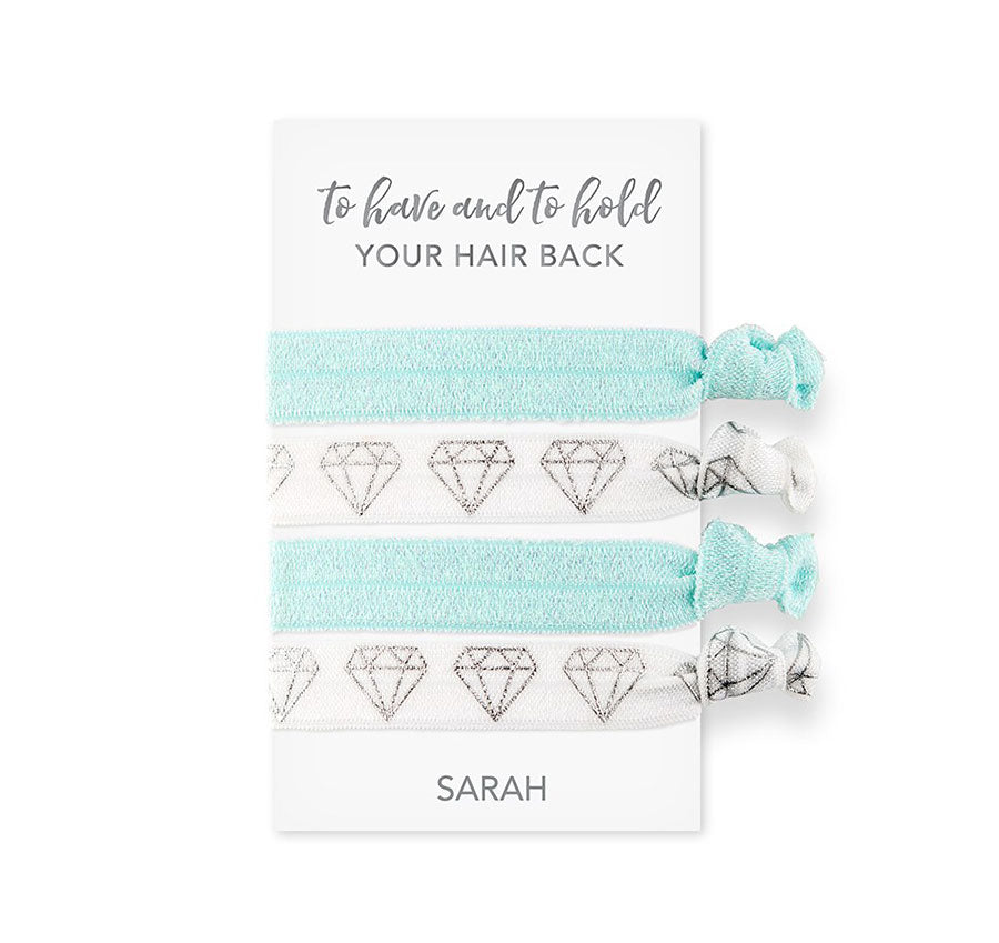 To Have And To Hold Bridesmaid Hair Ties - Blue