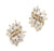 Cubic Zirconia Cluster Bridal Earrings w/ Marquis