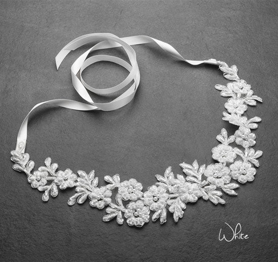 Lace Applique Garden Wedding Headband