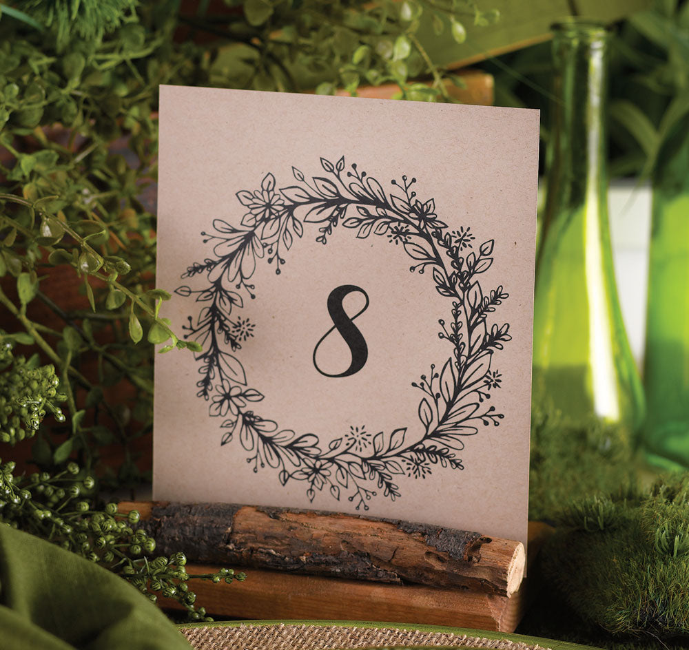 Rustic Wreath Table Numbers (1-40)