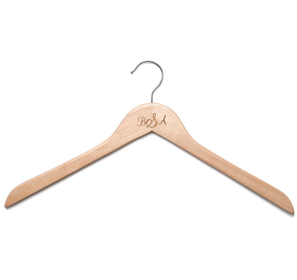 Monogram Wooden Wedding Hanger