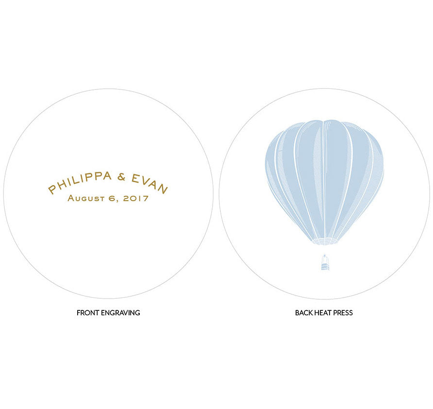Hot Air Balloon Custom Wedding Cake Topper