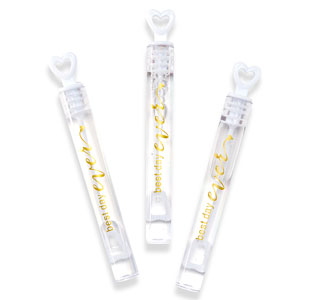 Best Day Ever Wedding Bubble Wands (Set of 24)