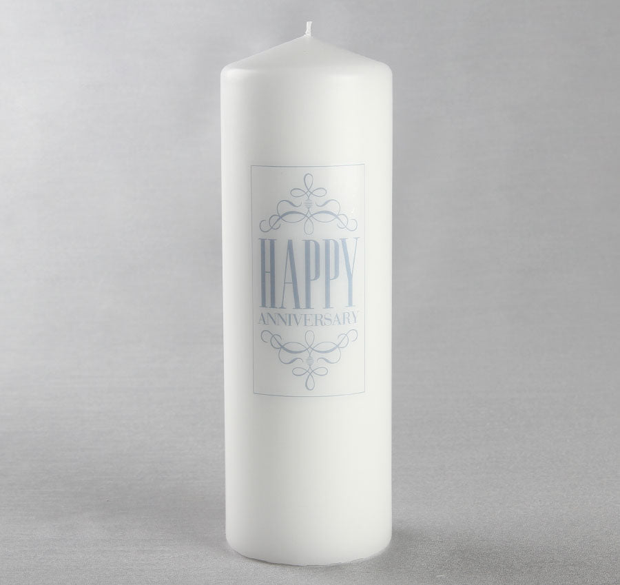 Happy Anniversary Pillar Candle