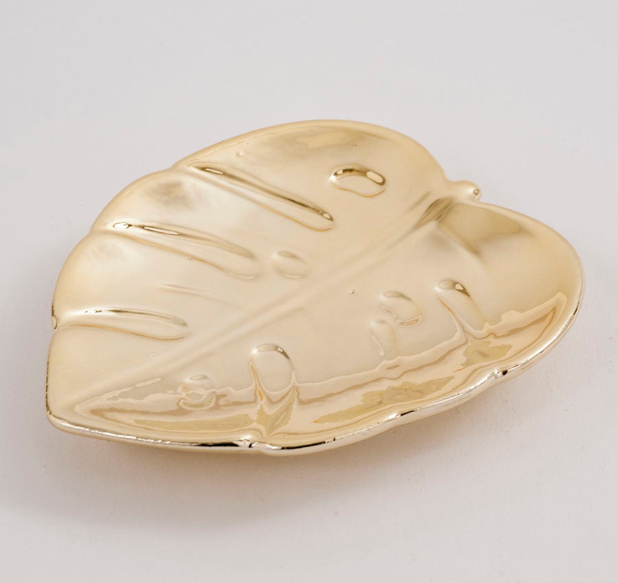 Metallic Leaf Trinket Dish