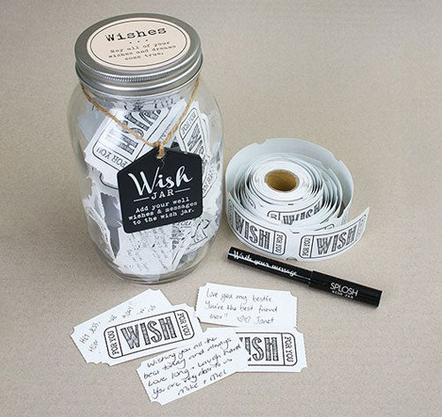 Wedding Wishes Mason Jar Guest Book
