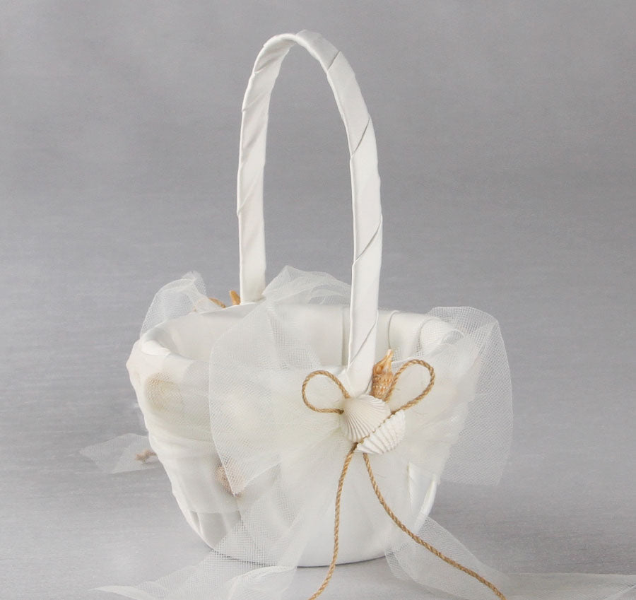 Seashore Flower Girl Basket
