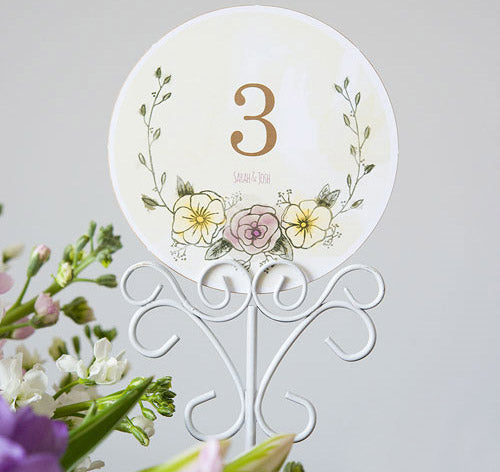 Ornamental Wire Stationery Holders Tall - White