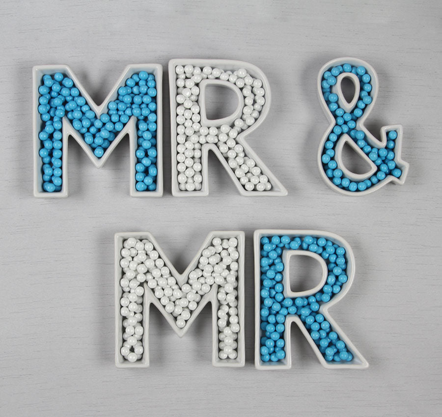 MR & MR Letter Dish Set