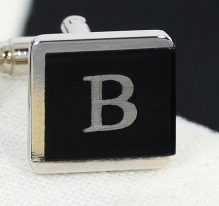 Two-Tone P Tuxedo Cuff Linksengraved with the letter P