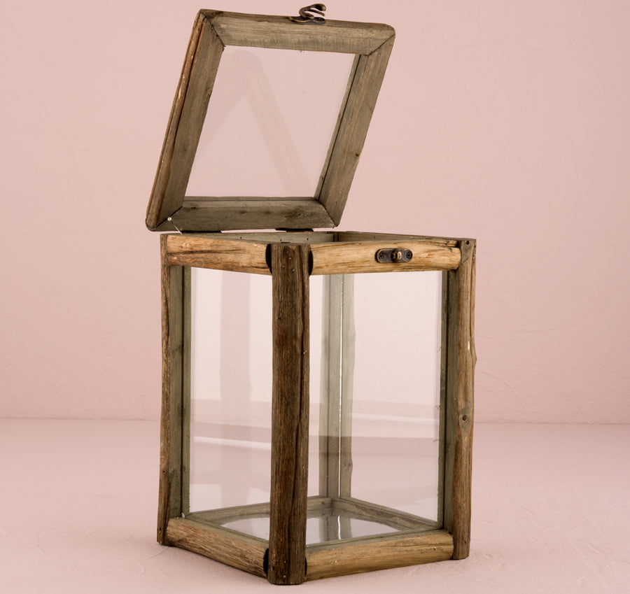 Rustic Glass Wish Box Card Holder
