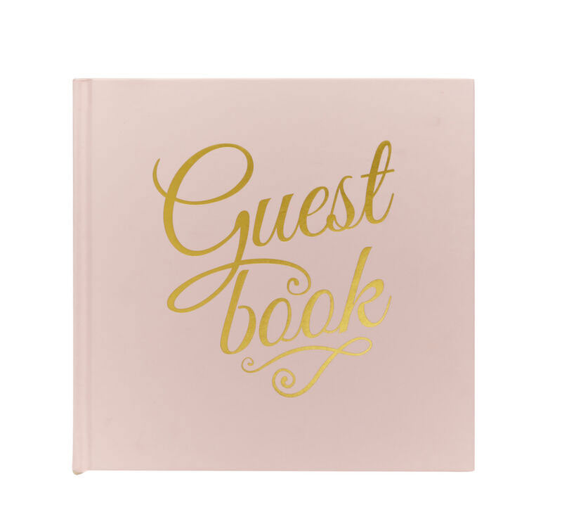 Gold &amp; Pink Foiled Guest Book