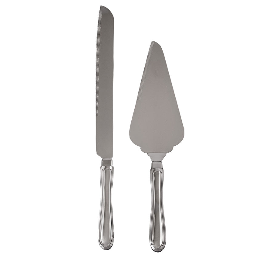 Personalized Chrome Wedding Server Set