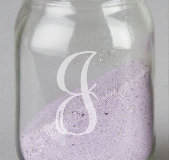 Custom Initial Side Mason Jar