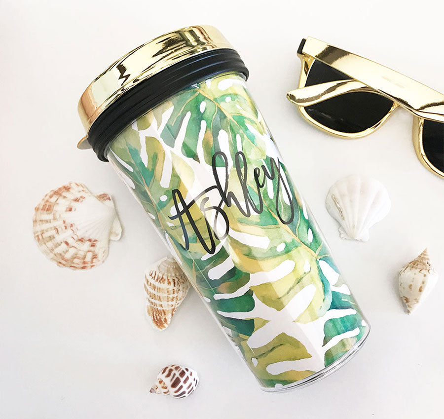 Personalized Tropical Tumbler