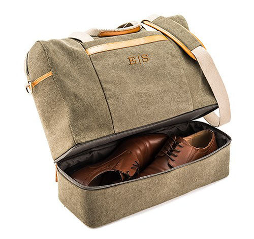 Leather &amp; Canvas Groomsmen Weekend Bag