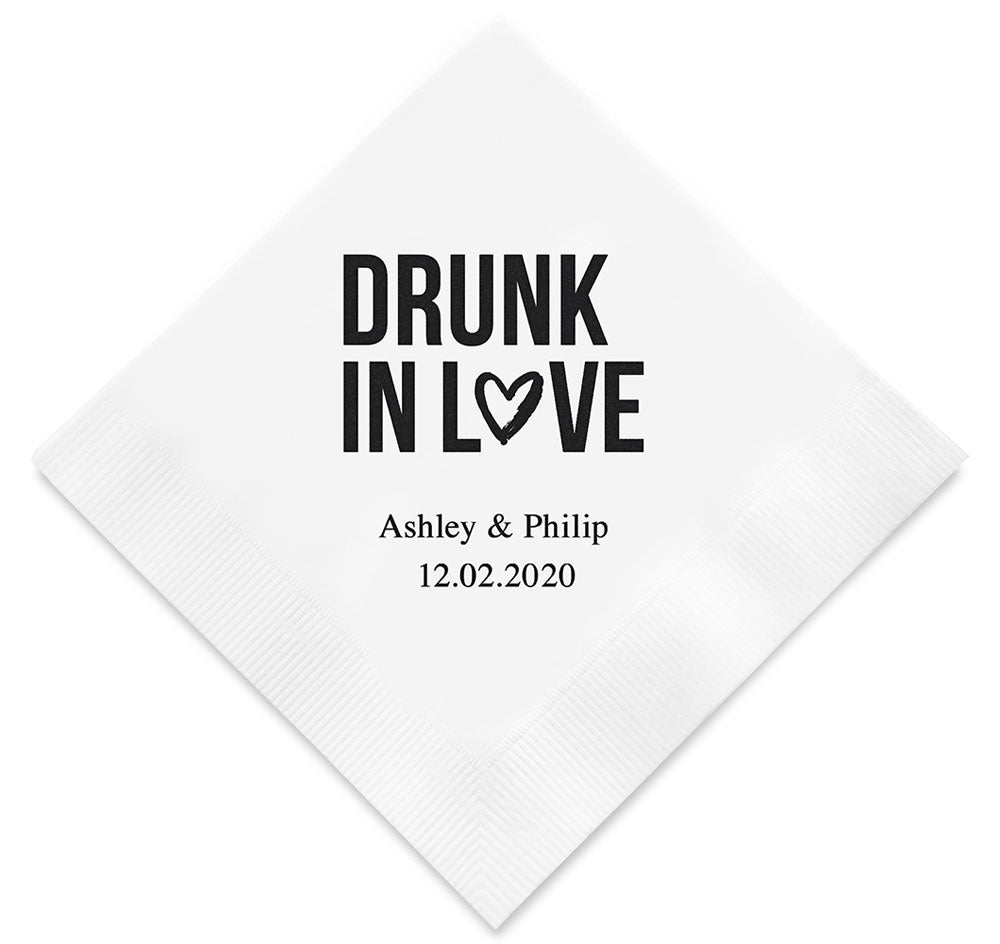 Drunk In Love Personalized Napkins