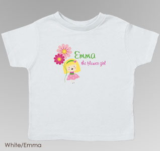 Flower Girl T-Shirt - Personalized