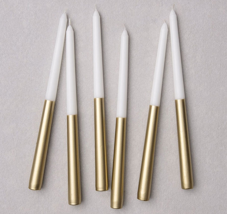 Gold Taper Candles - 6 CT