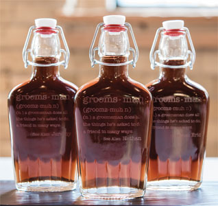 Personalized Glass Groomsmen Flask