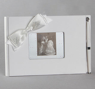 Love Ribbon Guest Book &amp; Pen Set