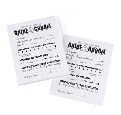 Wish Cards for the Bride and Groom