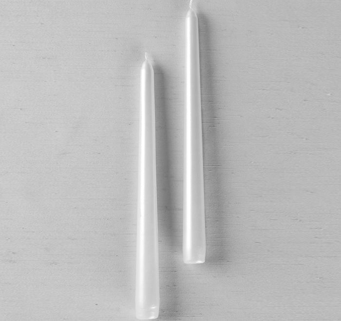 Pearlized Taper Candles - (Set of 2)