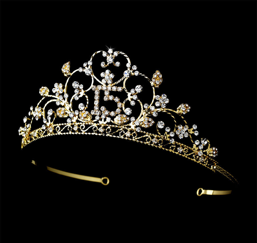 Rhinestone Quinceañera Tiara Headpiece