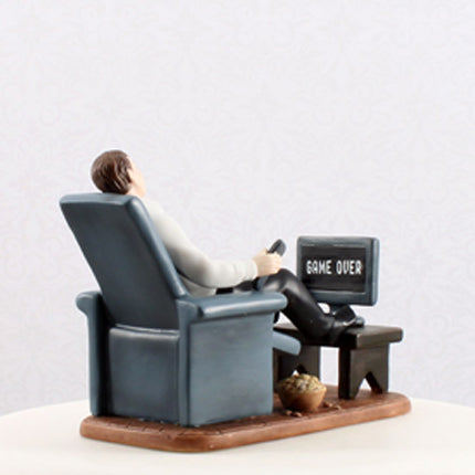 Couch Potato Groom Figurine
