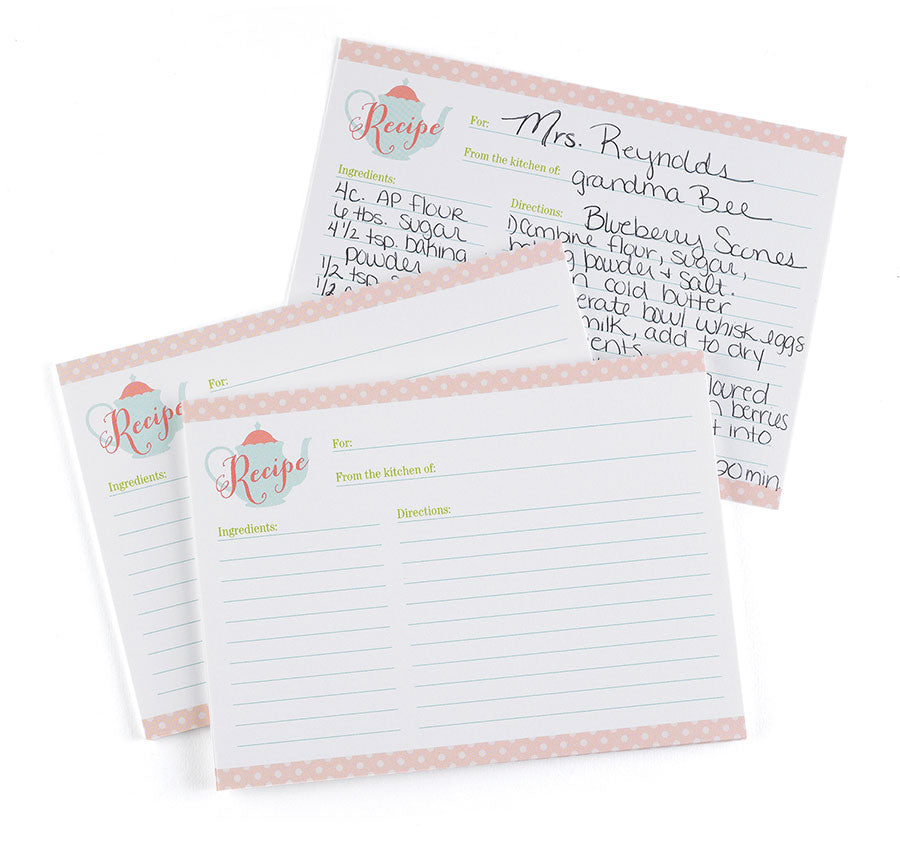 Tea Time Recipe Card