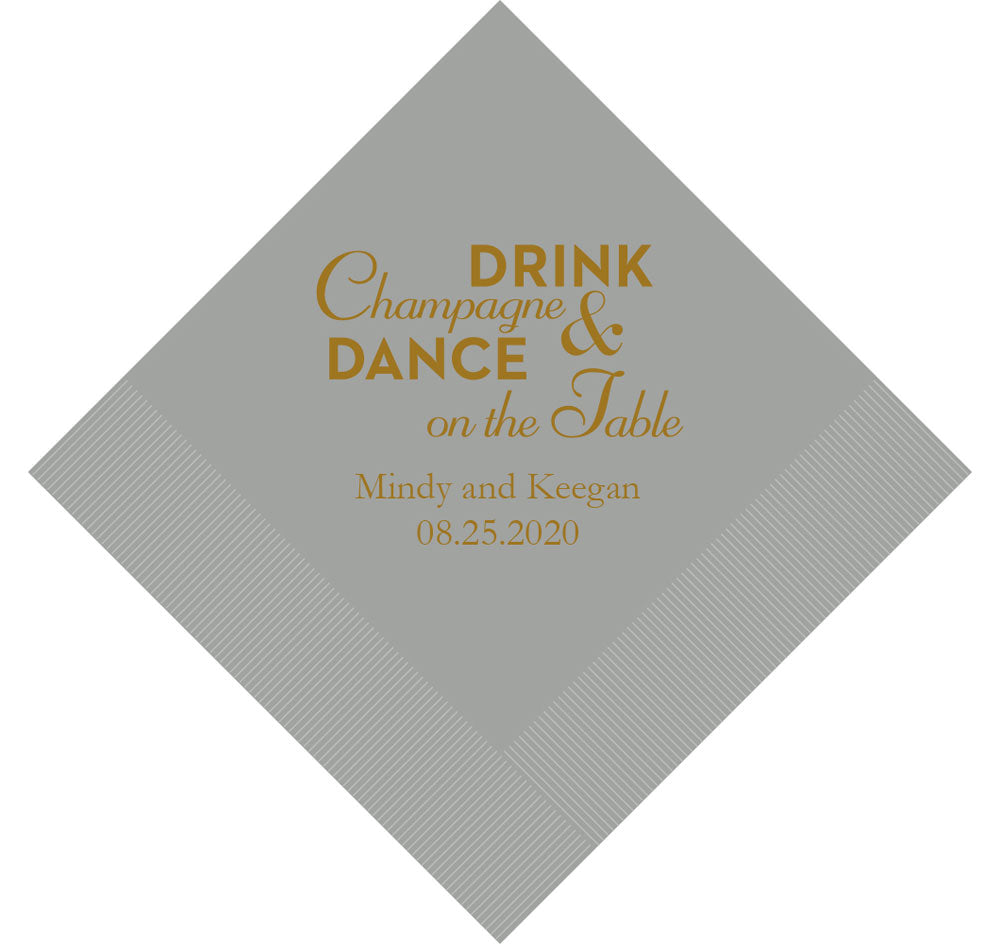Champagne &amp; Dance Personalized Napkins