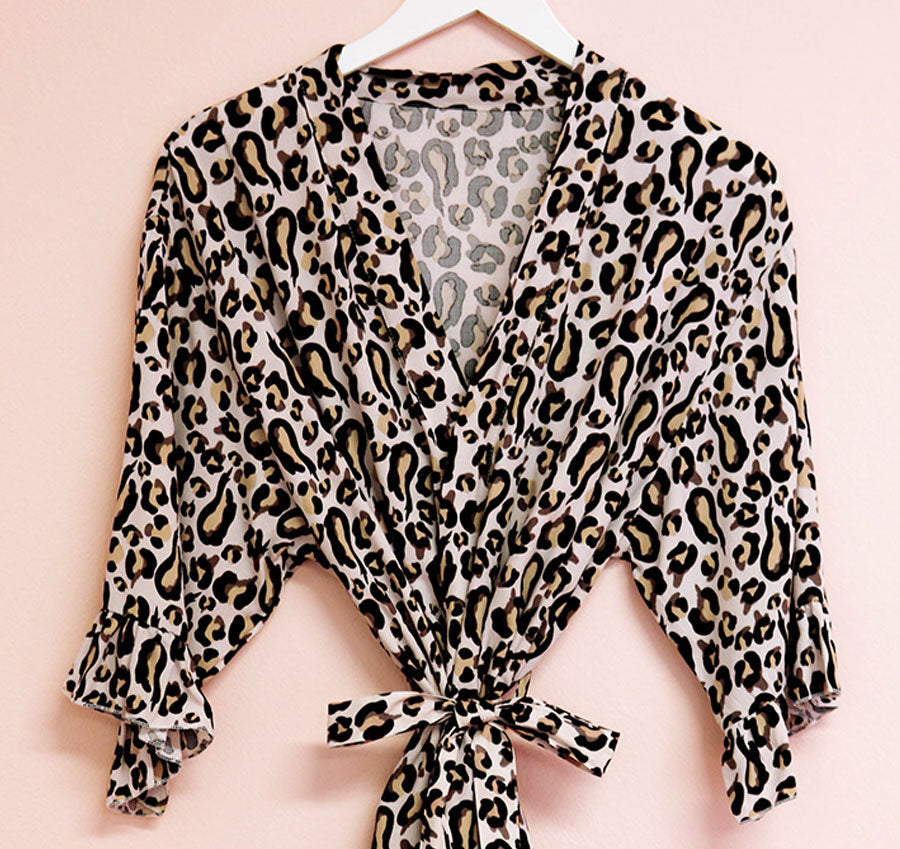 Leopard Print Bridesmaid Robe