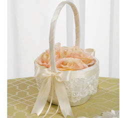 Chantilly Lace Flower Girl Basket