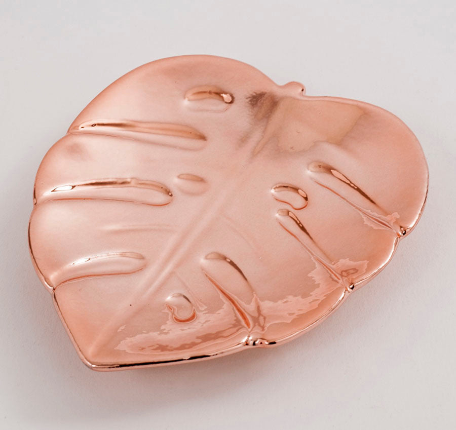 Metallic Leaf Trinket Dish