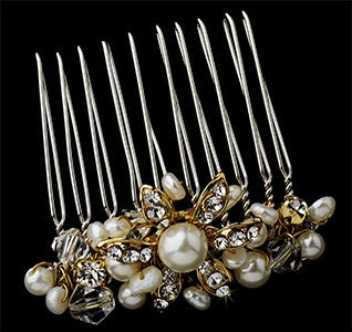 Crystal &amp; Pearls Bridal Hair Comb