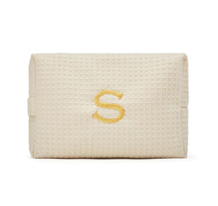 Waffle Bridesmaid Cosmetic Bag - Ivory