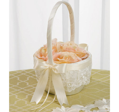 Chantilly Lace Flower Girl Basket