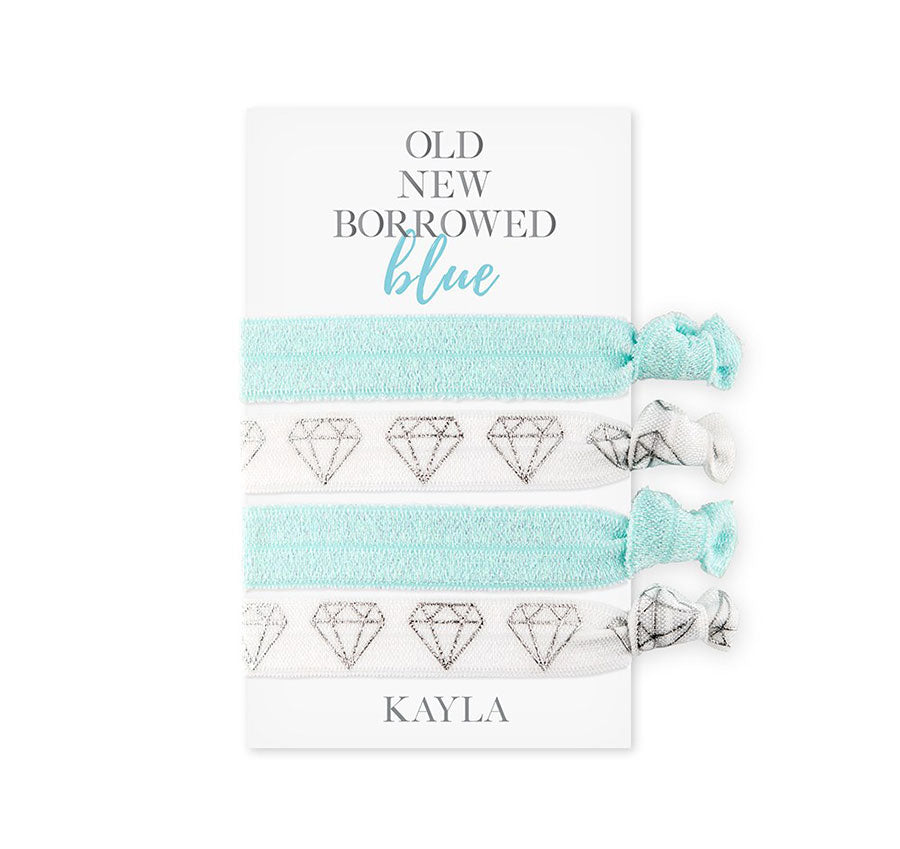 Something Blue Bridesmaid Hair Ties - Blue