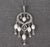 Silver Rhinestone & Pearl Chandelier Wedding Necklace