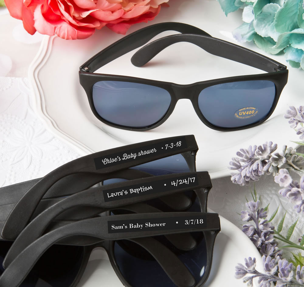 Personalized Sunglass Favors - Black