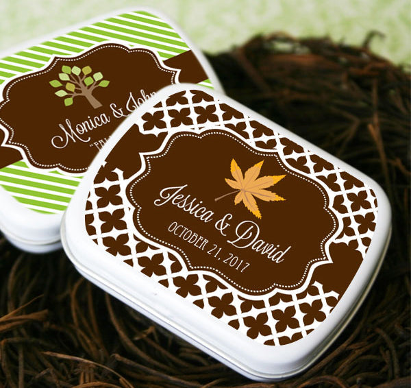 Fall Personalized Mint Tins