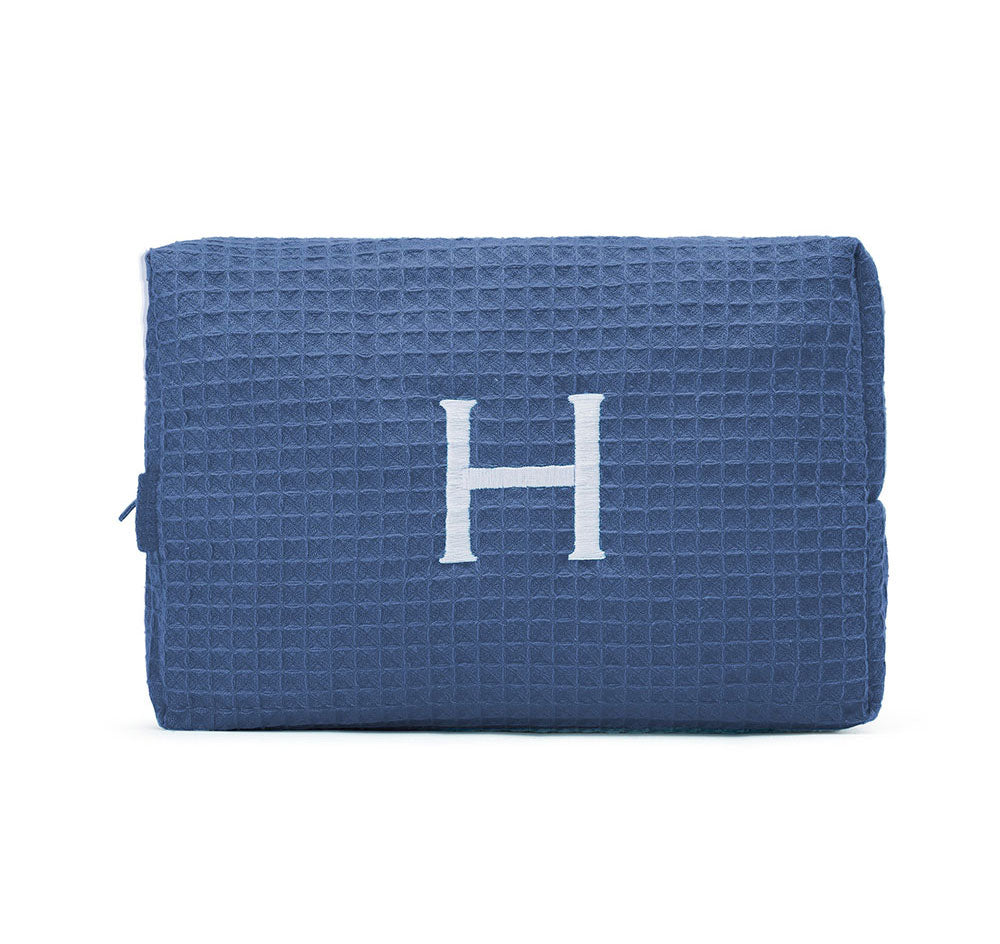 Waffle Bridesmaid Cosmetic Bag - Navy