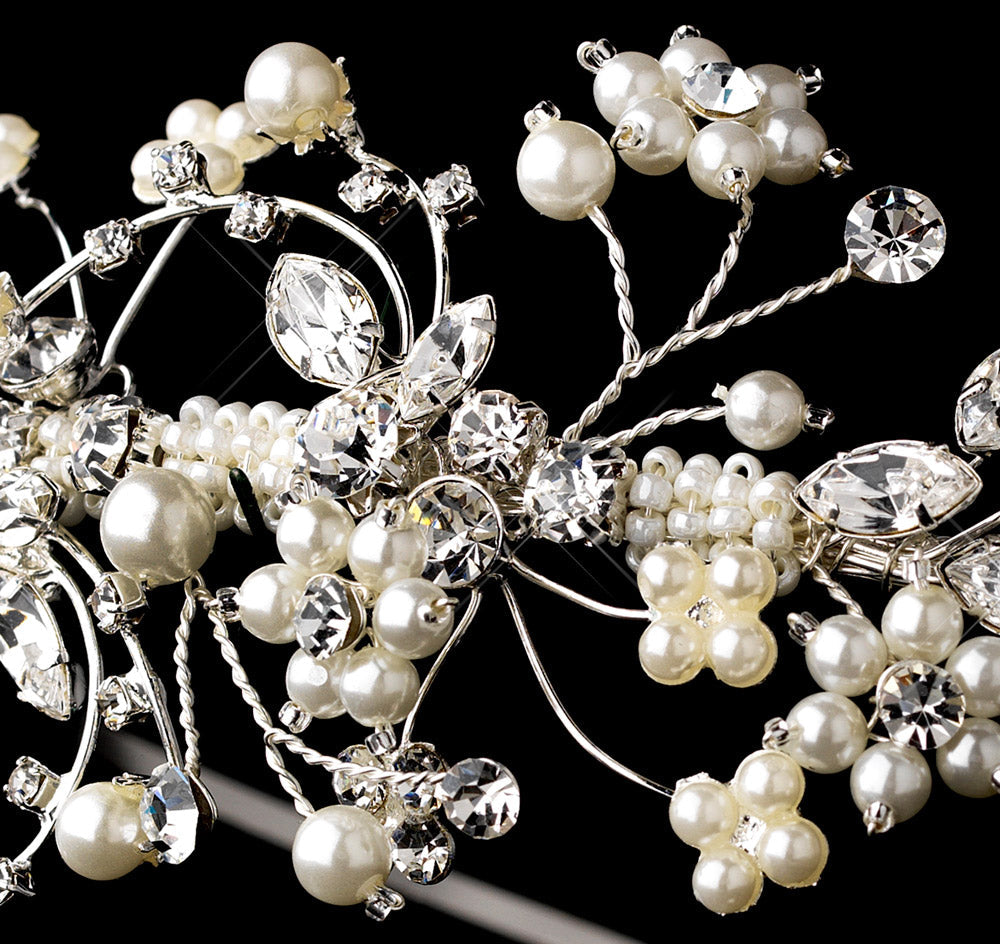 Ivory Pearl &amp; Crystal Bridal Headband