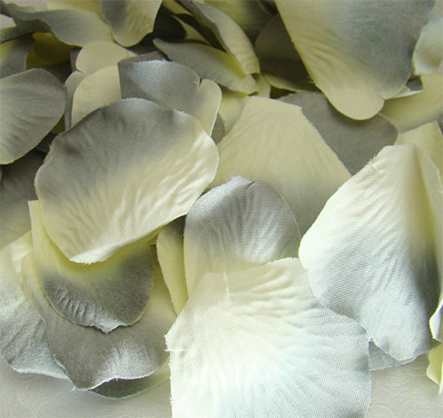Gray, Blue &amp; Ivory Rose Petals