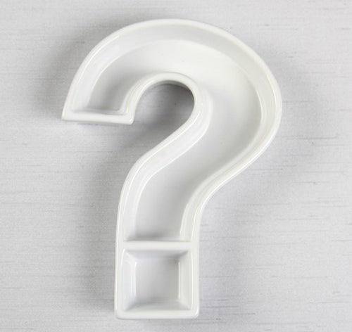 Question Mark Ceramic Candy Dish