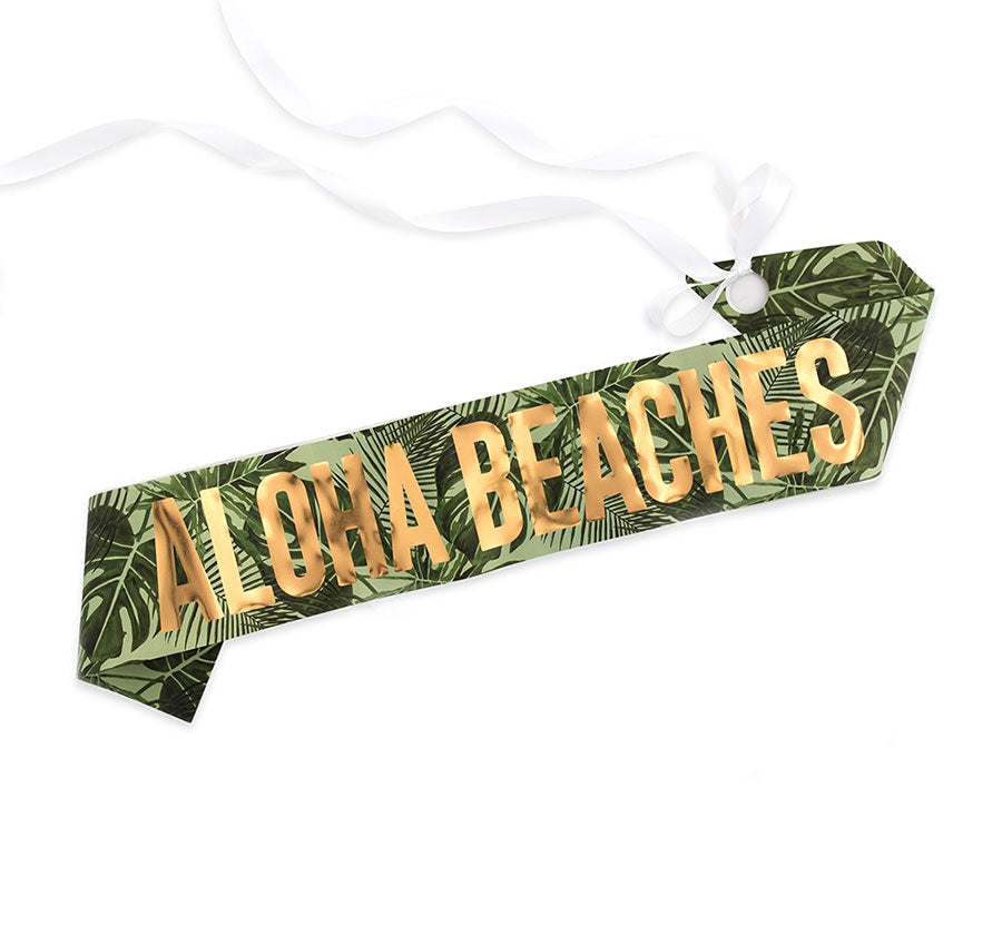 Tropical Themed Bridesmaid Paper Sash