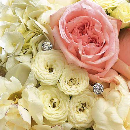 Large Crystal Diamond Bouquet Pins - (Set of 48)