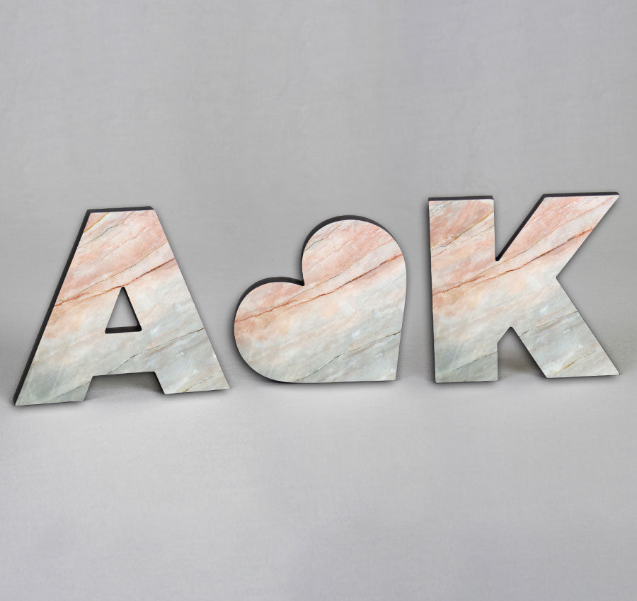 Letter Plaque Set with Heart