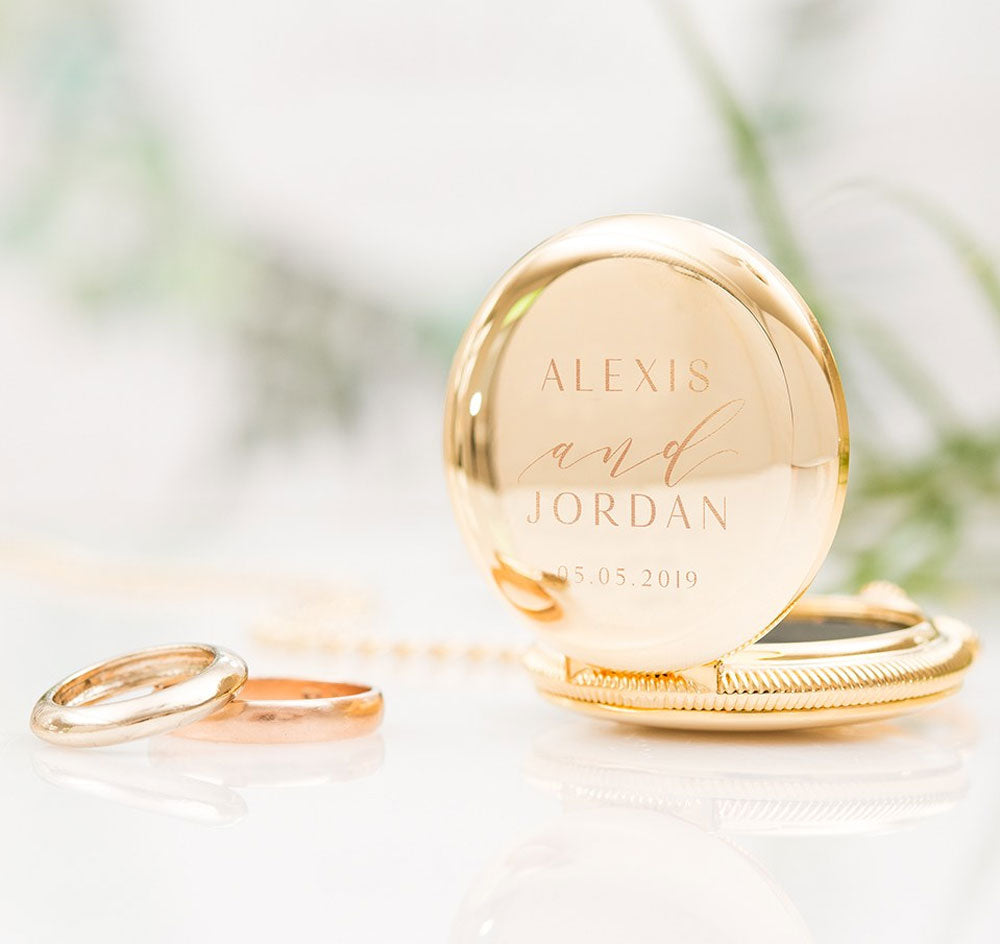 Personalized Pocket Wedding Ring Holder - Names